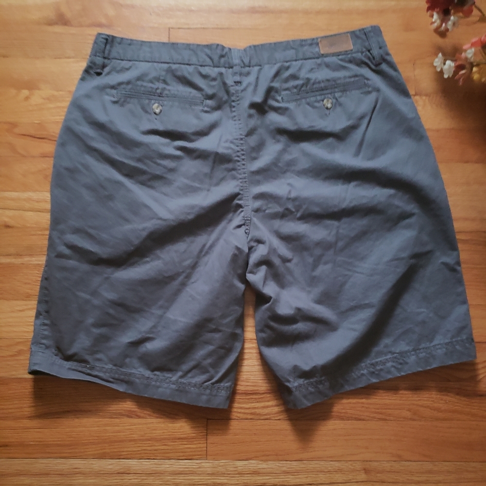 BOSTON TRADERS Shorts Mens 40 Green Chino Twill Bermuda Hike Camp Outdoor Zipper